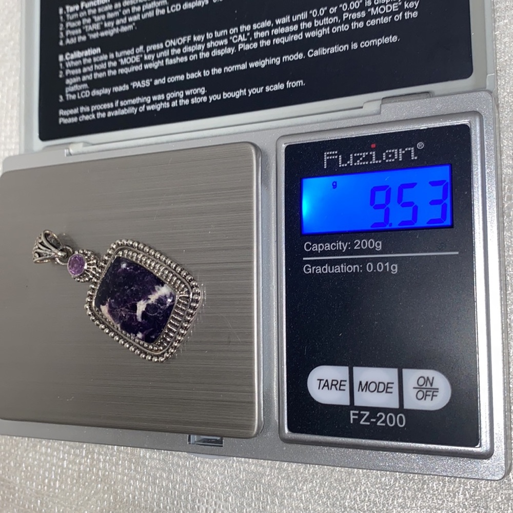 Sterling Silver Amethyst Pendant - Picture 9 of 11
